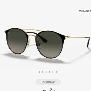Ray Bans - Black lenses with gold and black frame